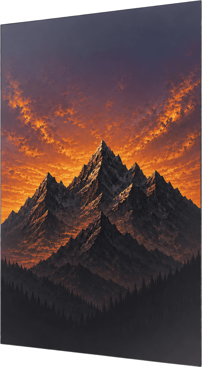 Golden hour — the print's warm sunrise state
