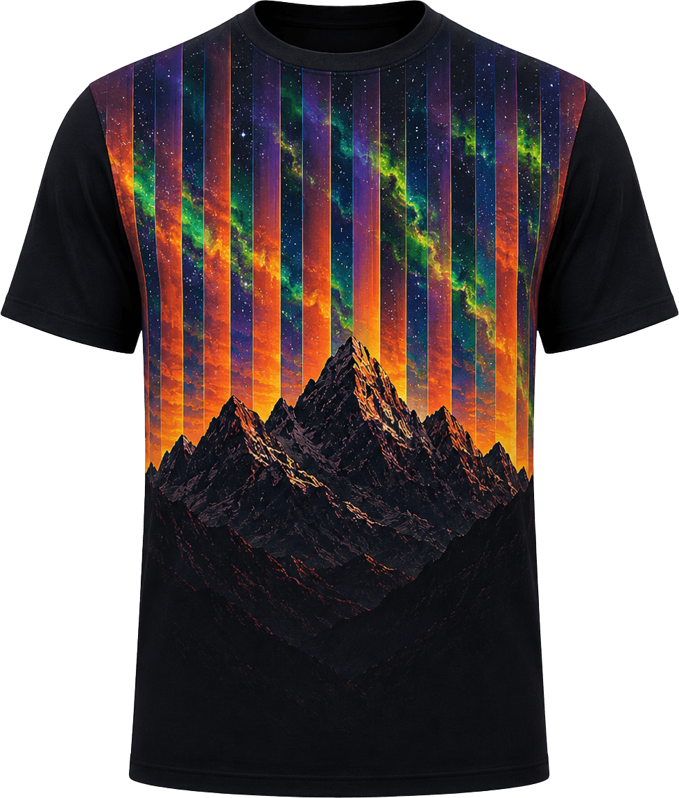 Lenticular tiger shirt viewed from the front